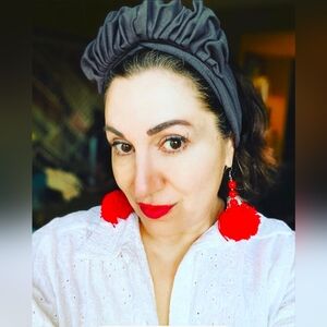 1940s Rolled Knot Headband Black Cotton